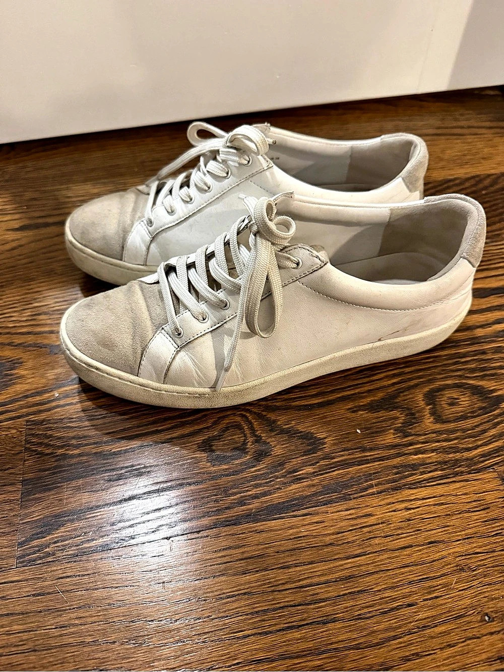 VINCE Jana Leather & Suede Sneaker Sneakers Cream US 6M/EUR 36